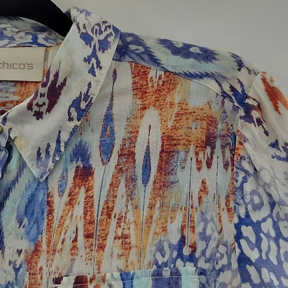 3 For$20 Chico's Multi color design top size 0 - Picture 5 of 8